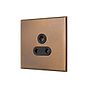 Soho Lighting Aged Brass 5A Unswitched Socket with Black Insert  - The Palaces Collection