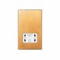 Soho Lighting Natural Brass 230V/115V Dual Voltage Shaver Socket with White Insert  - The Palaces Collection