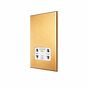 Soho Lighting Natural Brass 230V/115V Dual Voltage Shaver Socket with White Insert  - The Palaces Collection