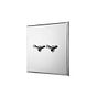 Soho Lighting Nickel 2 Gang 20A Intermediate Toggle Switch - The Palaces Collection