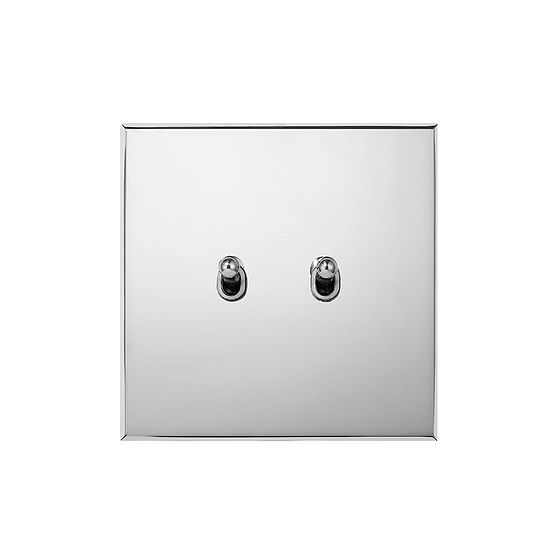 Soho Lighting Nickel 2 Gang 20A 2 Way Retractive Toggle Switch - The Palaces Collection