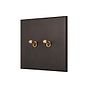 Soho Lighting Heritage Bronze 2 Gang 20A Intermediate Toggle Switch - The Palaces Collection