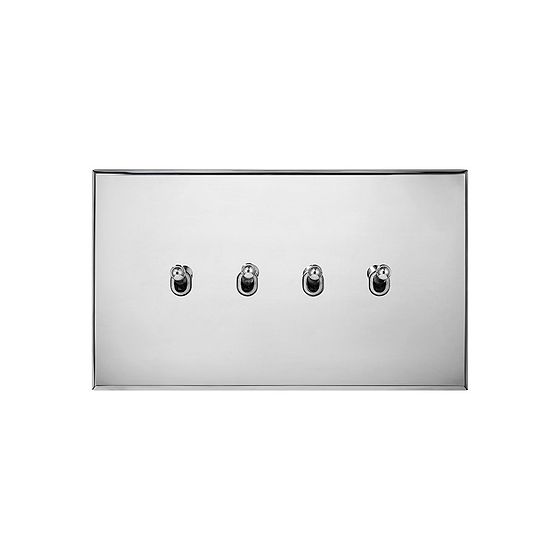 Soho Lighting Nickel 4 Gang 20A Intermediate Toggle Switch - The Palaces Collection