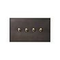 Soho Lighting Heritage Bronze 4 Gang 20A 2 Way Retractive Toggle Switch - The Palaces Collection