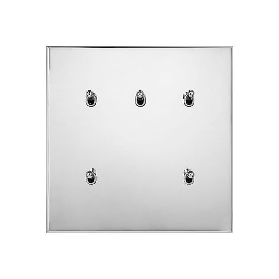 Soho Lighting Nickel 5 Gang 20A 2 Way Retractive Toggle Switch - The Palaces Collection