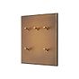 Soho Lighting Aged Brass 5 Gang 20A 2 Way Toggle Switch - The Palaces Collection