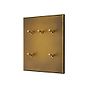 Soho Lighting Aged Brass 5 Gang 20A 2 Way Toggle Switch - The Palaces Collection