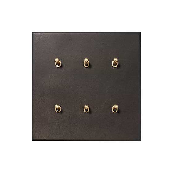Soho Lighting Heritage Bronze 6 Gang 20A 2 Way Toggle Switch - The Palaces Collection