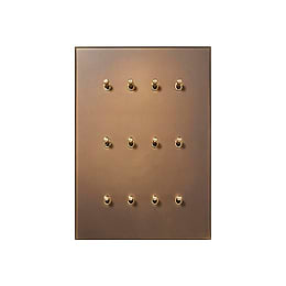 Soho Lighting Aged Brass 12 Gang 20A 2 Way Toggle Switch - The Palaces Collection