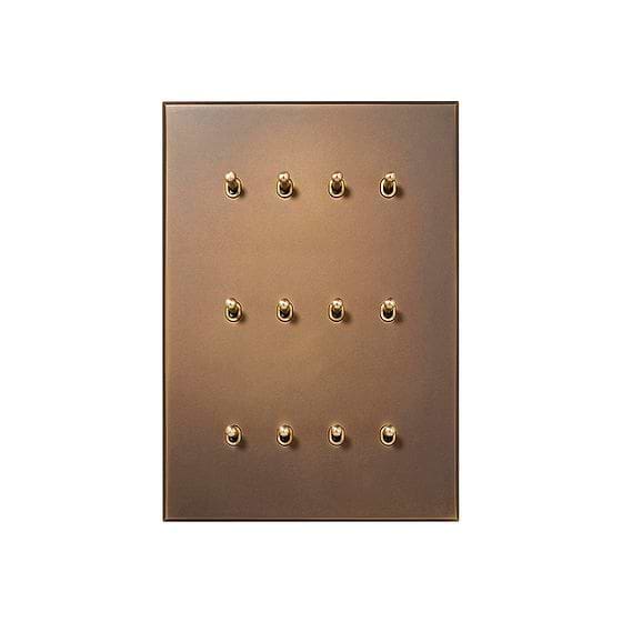 Soho Lighting Aged Brass 12 Gang 20A 2 Way Toggle Switch - The Palaces Collection