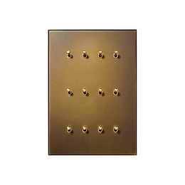 Soho Lighting Aged Brass 12 Gang 20A 2 Way Retractive Toggle Switch - The Palaces Collection