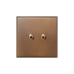 Soho Lighting Aged Brass 2 Gang 20A 2 Way Retractive Toggle Switch - The Palaces Collection