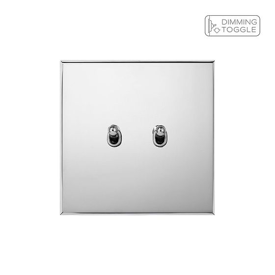 Soho Lighting Nickel 2 Gang 2 Way Dimming Toggle Switch - The Palaces Collection