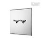 Soho Lighting Nickel 2 Gang 2 Way Dimming Toggle Switch - The Palaces Collection