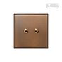 Soho Lighting Aged Brass 2 Gang 2 Way Dimming Toggle Switch - The Palaces Collection