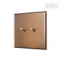 Soho Lighting Aged Brass 2 Gang 2 Way Dimming Toggle Switch - The Palaces Collection