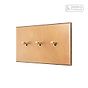 Soho Lighting Natural Brass 3 Gang 2 Way Dimming Toggle Switch - The Palaces Collection