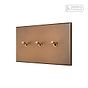Soho Lighting Aged Brass 3 Gang 2 Way Dimming Toggle Switch - The Palaces Collection