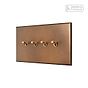Soho Lighting Aged Brass 4 Gang 2 Way Dimming Toggle Switch - The Palaces Collection