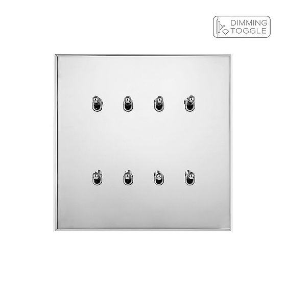 Soho Lighting Nickel 8 Gang 2 Way Dimming Toggle Switch - The Palaces Collection