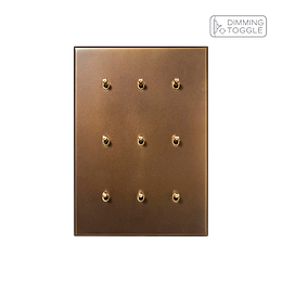Soho Lighting Aged Brass 9 Gang 2 Way Dimming Toggle Switch - The Palaces Collection
