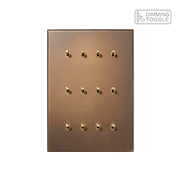 Soho Lighting Aged Brass 12 Gang 2 Way Dimming Toggle Switch - The Palaces Collection