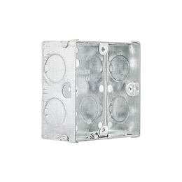 1 Gang 35mm Glavanised Steel Flush Knock Out (Back) Box