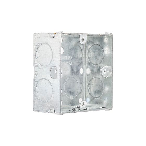 1 Gang 35mm Glavanised Steel Flush Knock Out (Back) Box