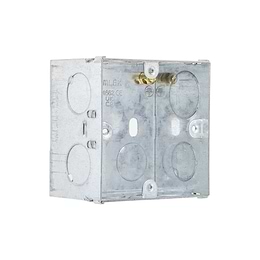 1 Gang 47mm Galvanised Steel Flush Knock Out (Back) Box
