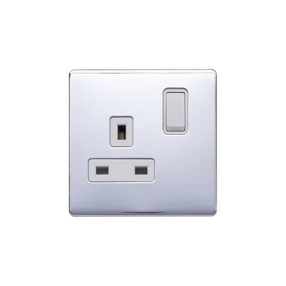 Lieber Polished Chrome 13A 1 Gang Switched Socket