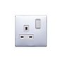 Lieber Polished Chrome 13A 1 Gang Switched Socket