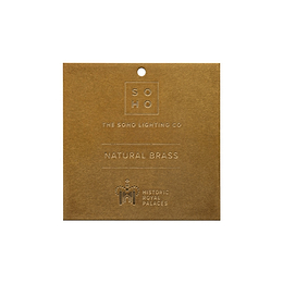 Soho Lighting Natural Brass Metal Finish Sample