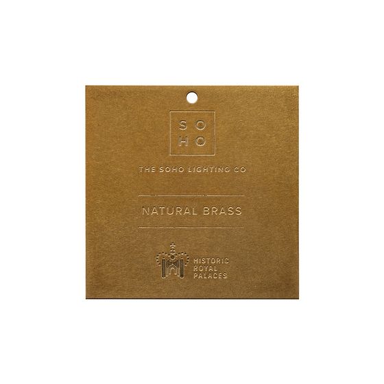 Soho Lighting Natural Brass Metal Finish Sample