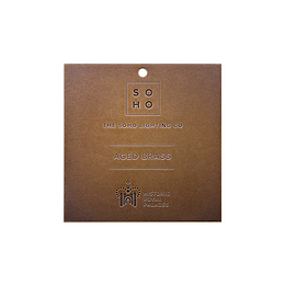 Soho Lighting Aged Brass Metal Finish Sample
