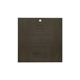 Soho Lighting Heritage Bronze Metal Finish Sample