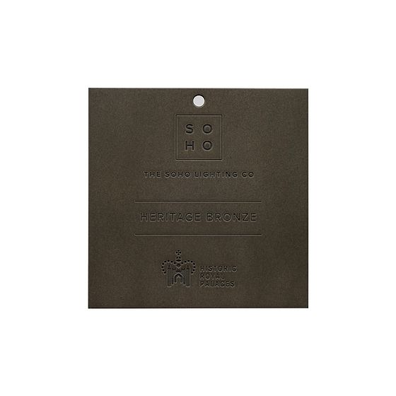 Soho Lighting Heritage Bronze Metal Finish Sample