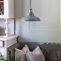 French Grey St Edmund's Painted Pendant Light