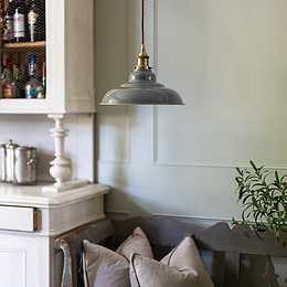 French Grey Vintage Pendant Light