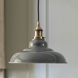 French Grey Vintage Pendant Light