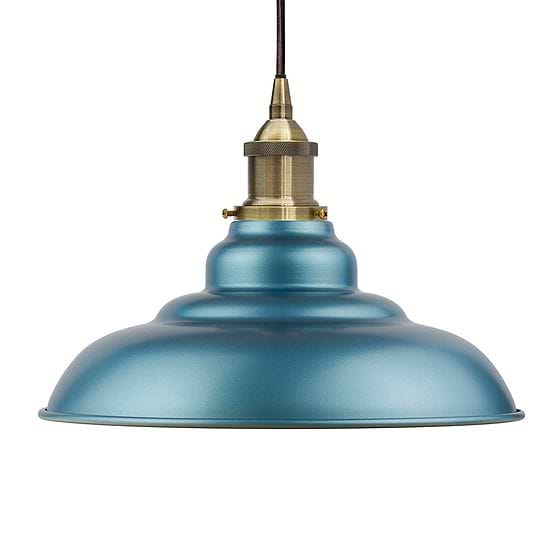 Racing Blue St Edmund's Painted Pendant Light