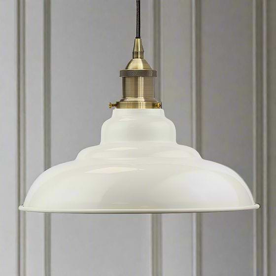 Clay White St Edmund's Painted Pendant Light