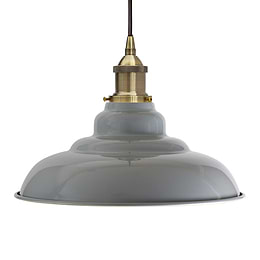 French Grey Vintage Pendant Light