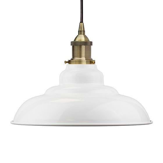 White Vintage Bedroom Pendant Light - St Edmund's