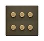 Bronze 6 Gang Dimmer Switch
