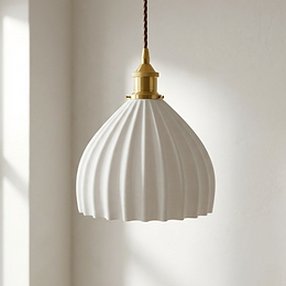 Large Scallop Shell Surf White Pendant Light