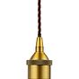 Soho Lighting Antique Gold Decorative Bulb Holder with Brown Twisted Cable