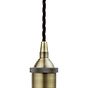 Soho Lighting Antique Brass Decorative Bulb Holder with Black Twisted Cable