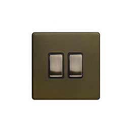 Bronze Dimmer Rocker Combo Switch