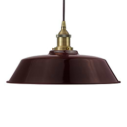 Burgundy Red Chancery Painted Pendant Light