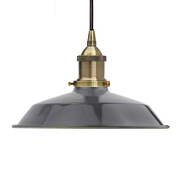 Slate Grey Small Trinity Metal Painted Pendant Light